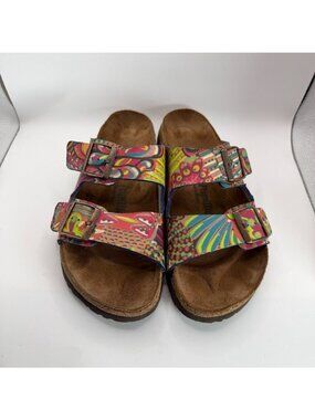 Papillio By Birkenstock Womens Multicolor Cork Sandals Size 41